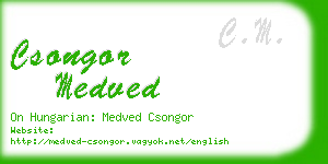 csongor medved business card